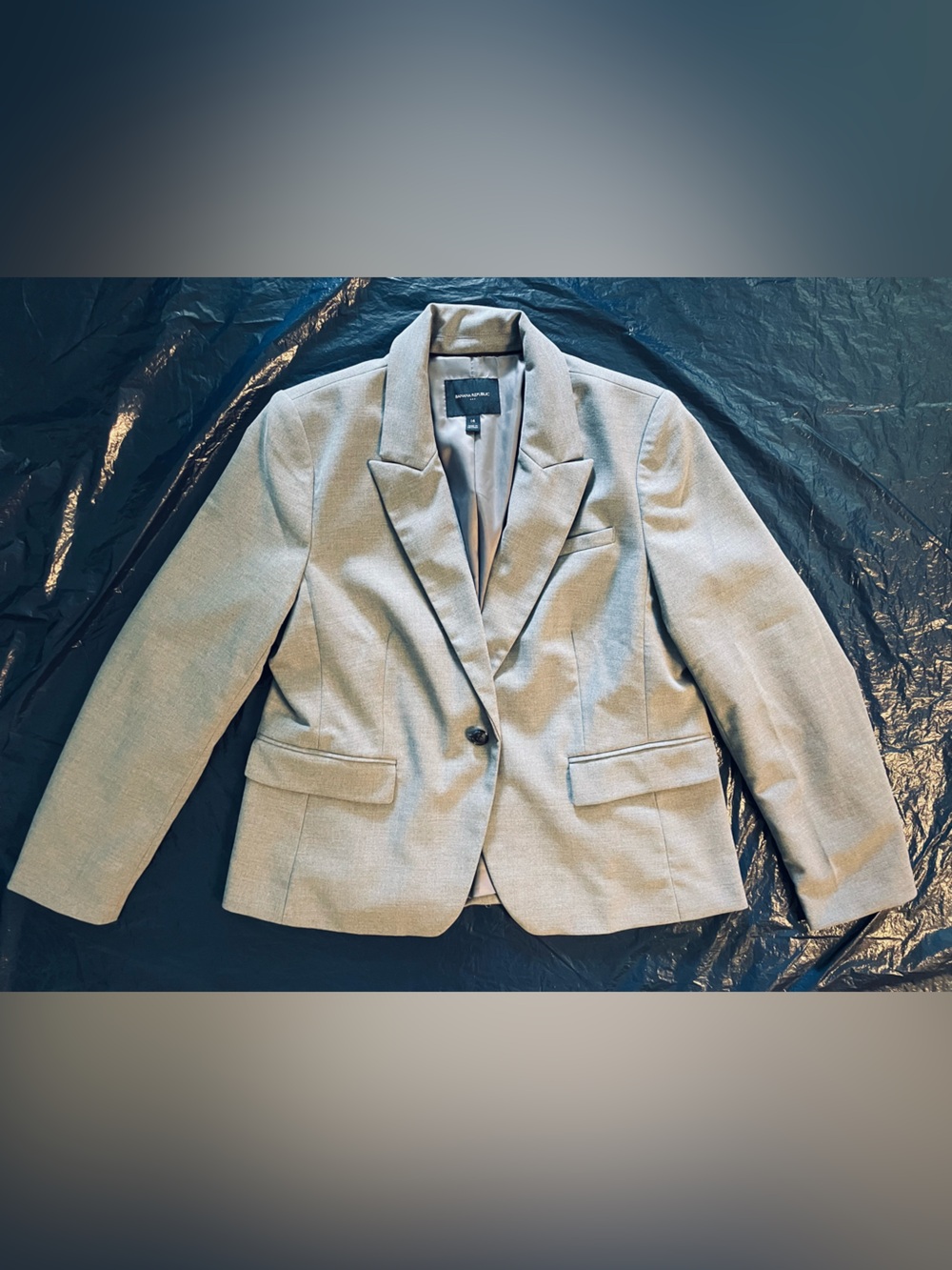 Banana Republic Women's Light Gray Lined Blazer